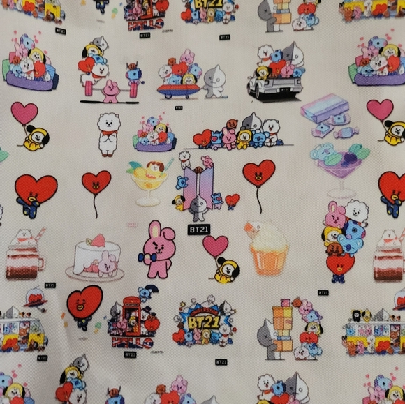 1 Yard BT21 Fabric for Pillows, Scrubs, Sewing Projects - Picture 2 of 2